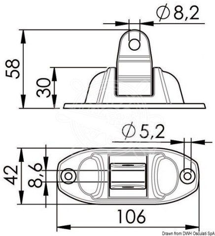 Giunto inox attacco capottina snodo 180° (46.667.00)